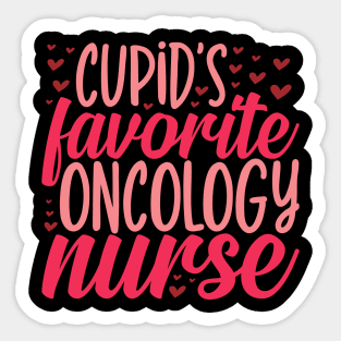 Oncology Nurse Valentines Day Gift, Cupid's Favorite Oncology Nurse Sticker